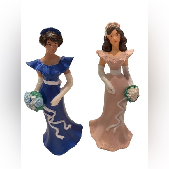 Wilton Bridesmaid in Pink/Blue Dress Cake Topper Figurines Decoration 1991 - Picture 2 of 12